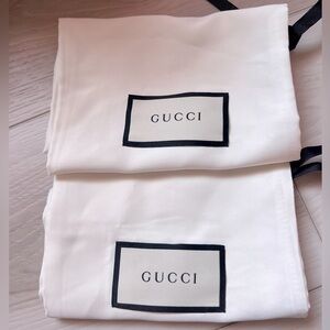 Gucci Satin Drawstring Dust Bag x 2
